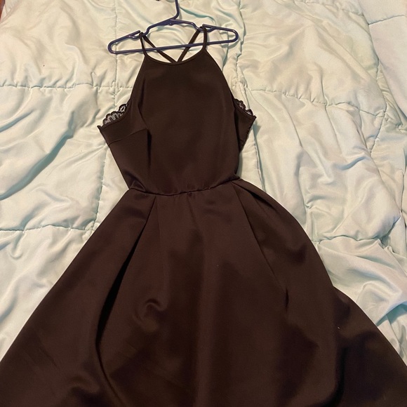 Little Black Dress with Lace Back - Picture 3 of 6